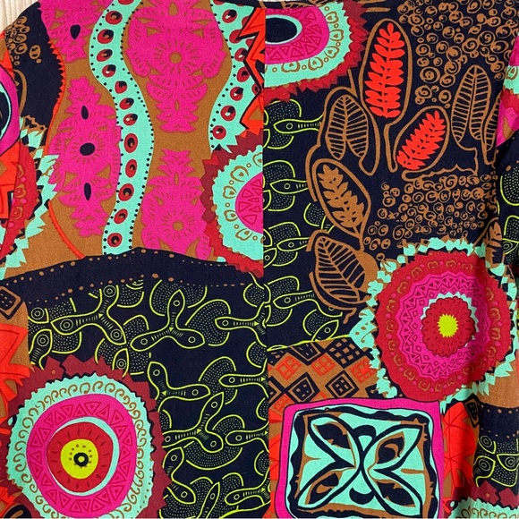 Zanzea Abstract Funky Print Short Sleeve Maxi Dress with Pockets Size XXL - Picture 8 of 12